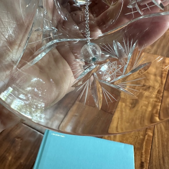 Vintage Handcut Full Lead Crystal Bell 24% PBO Starbursts Made in Hungary - Picture 9 of 9